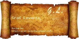 Graf Levente névjegykártya